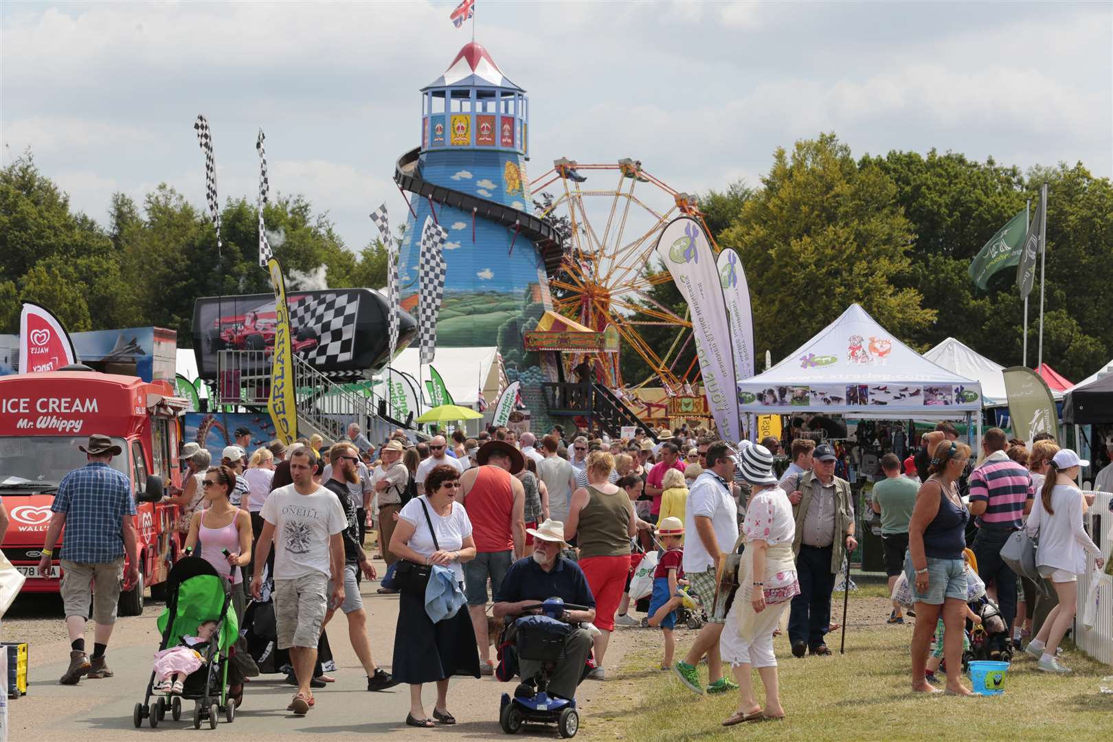 The fairground at the county show