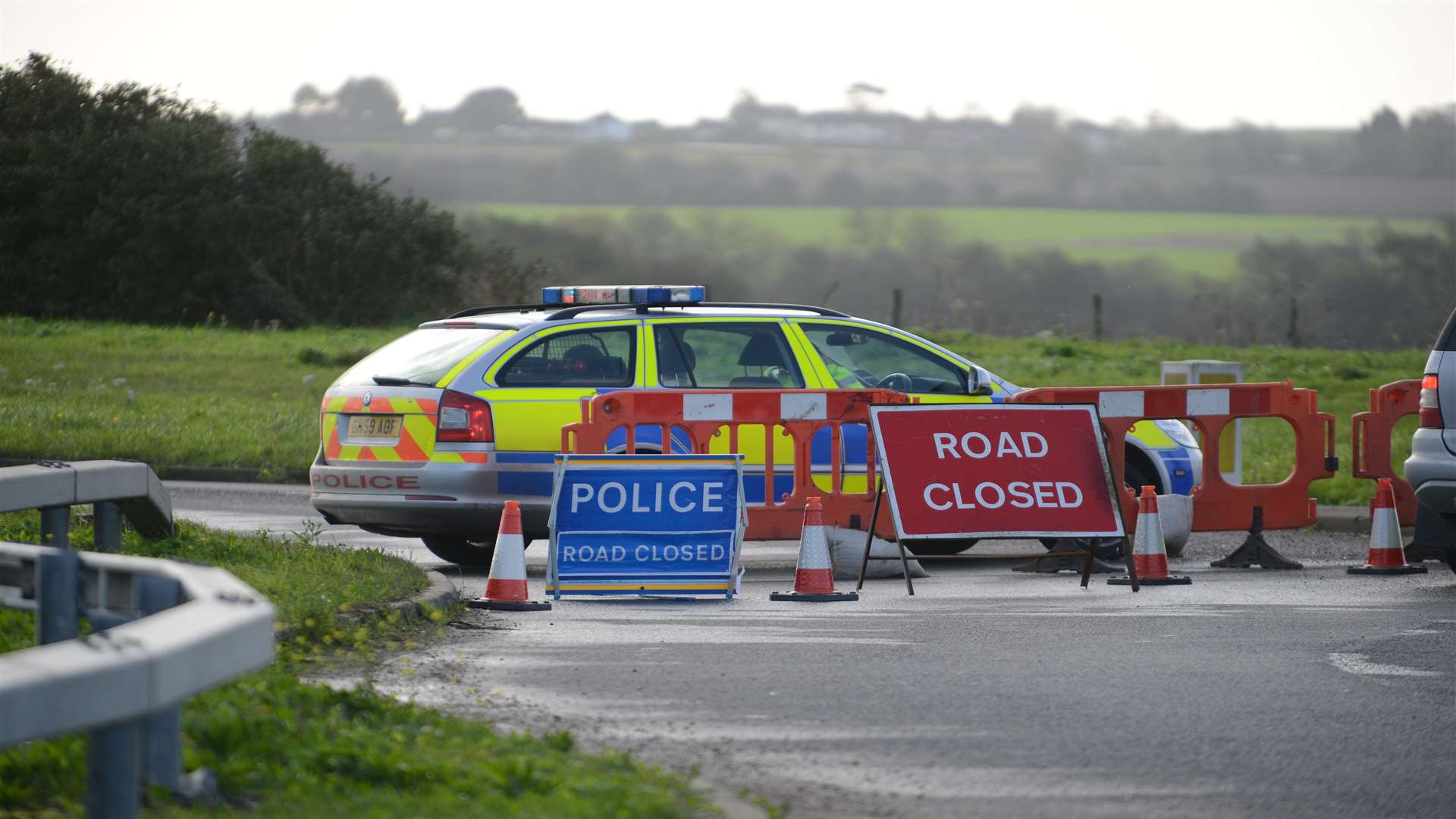 The road was sealed off after the incident