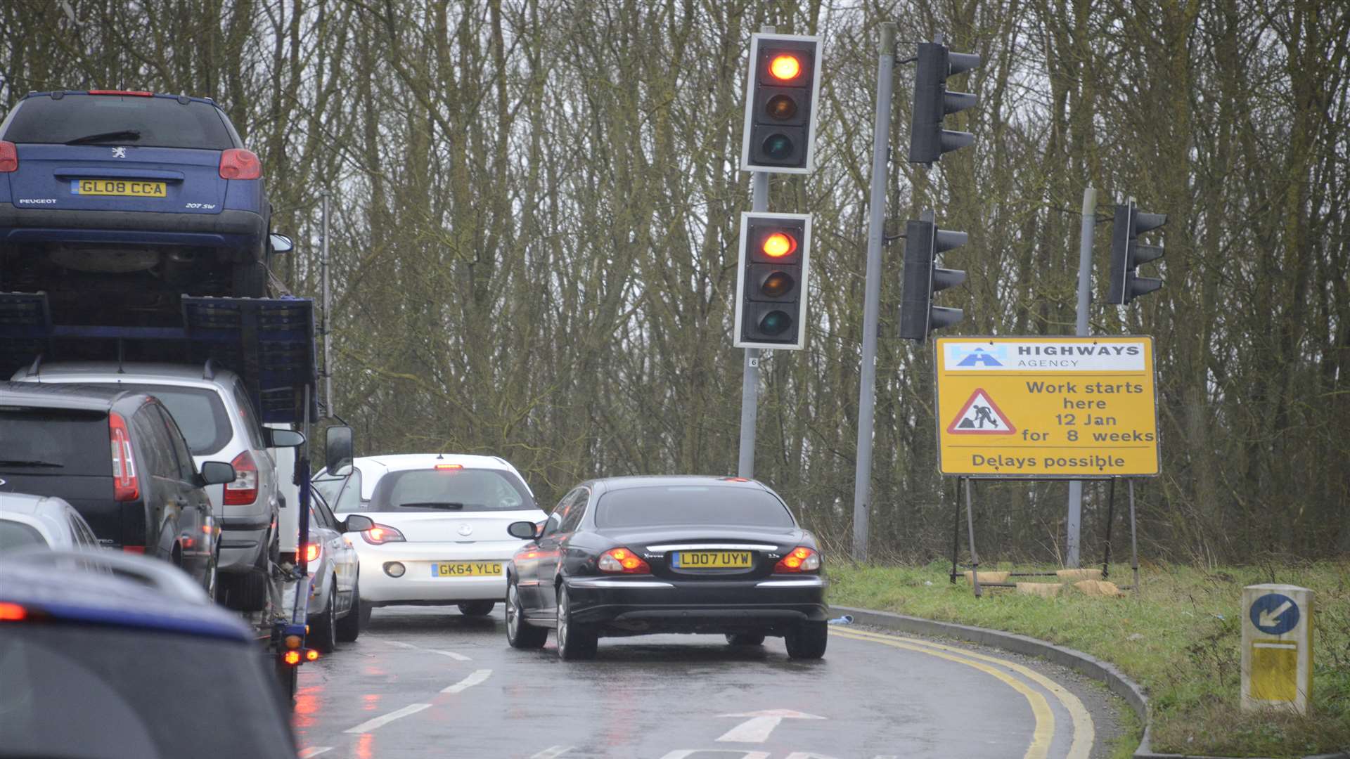 Drivers have faced long waits at the lights