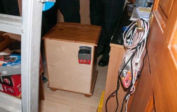 The hard drives containing evidence of the crimes committed by necrophiliac and murderer David Fuller, hidden in his home Pic: Kent Police