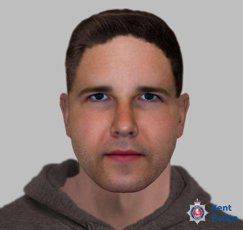 An e-fit has been released by detectives investigating reports of a rape in Dane John Gardens, Canterbury. Picture: Kent Police