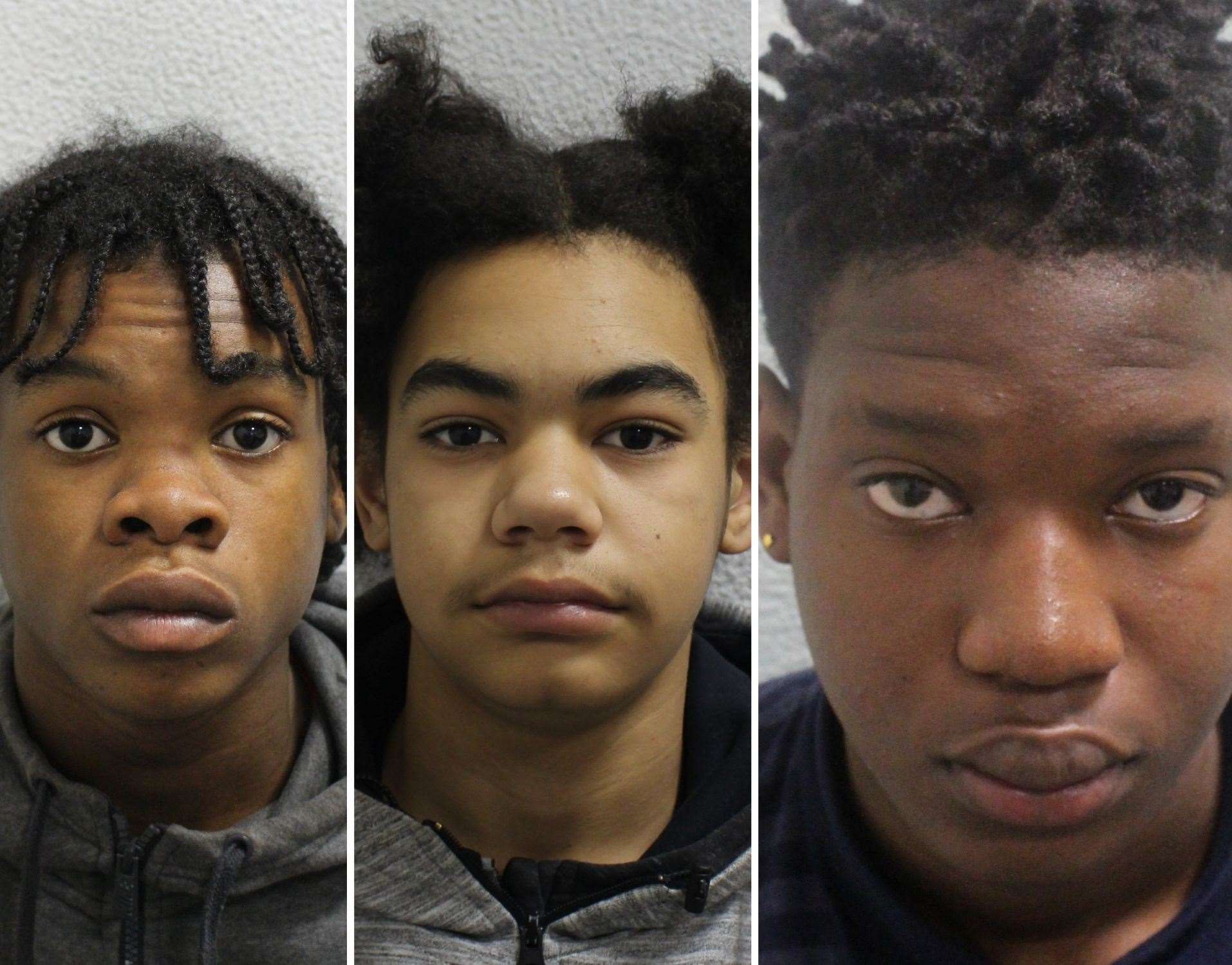 Left to right: Nyron John Baptise, Ryan Brown and Sorraviho Smith were found guilty of killing Michael Jonas, 17, in Bromley back in 2017. Picture: Met Police