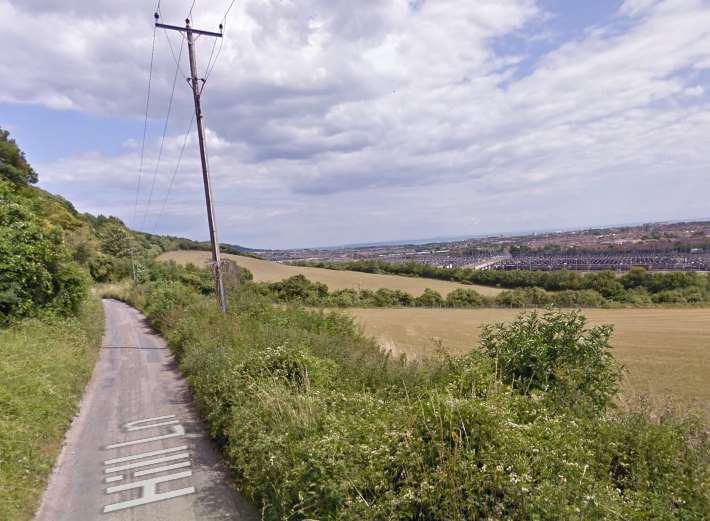 Hill Lane in Folkestone, which overlooks the Channel Tunnel and parts of Cheriton. Picture: Google