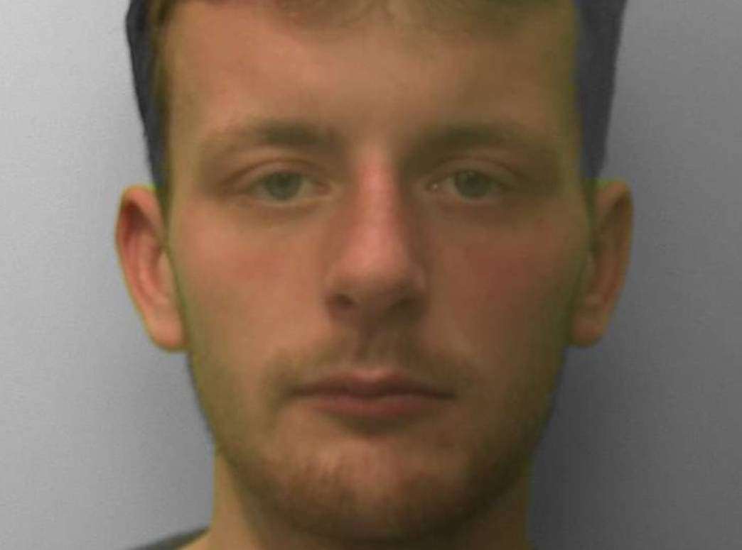 Hythe man Jake Finn was jailed after police tracked DNA left on a milk carton. Photo: Sussex Police