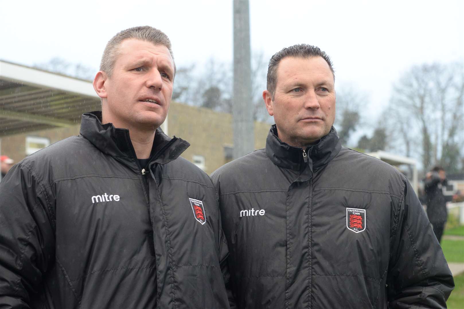 Faversham managers Danny Chapman and Phil Miles. Picture: Chris Davey.