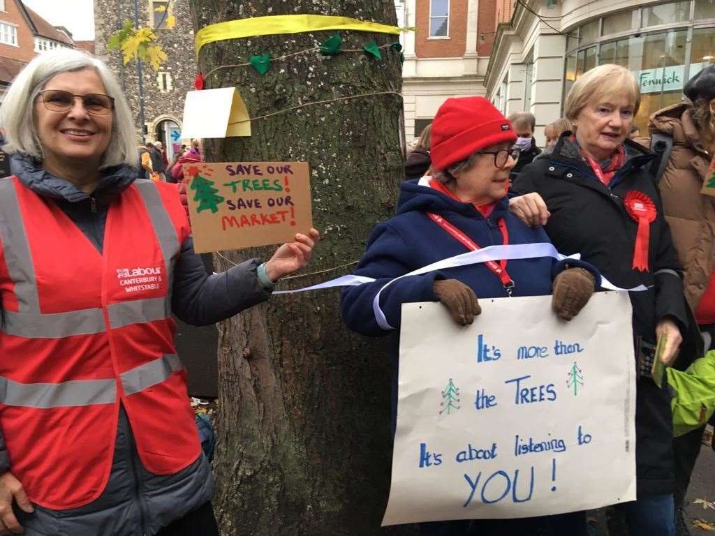 A previous protest to save the trees
