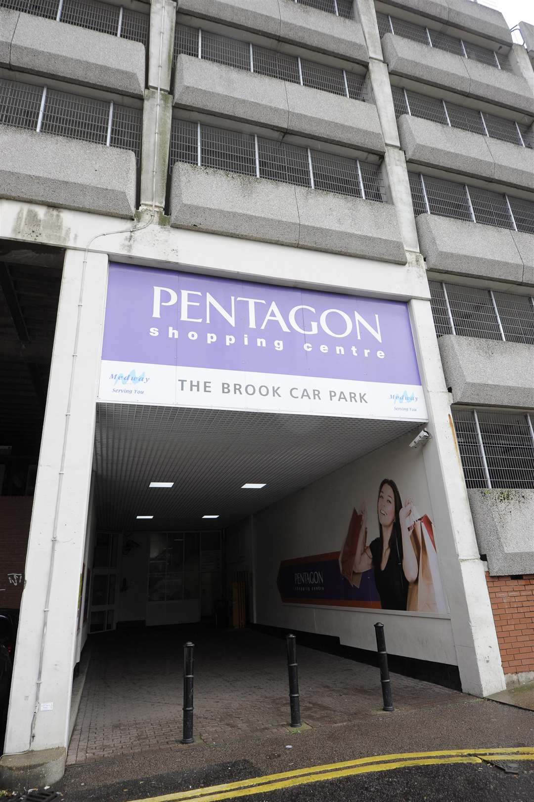 The rear car park entrance, off The Brook.Views of the Pentagon Centre building. Chatham.Picture: Andy Payton FM4091395 (5719106)