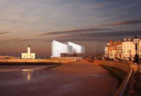 An artist's impression of the building at Margate harbour. Picture courtesy David Chipperfield Architects Ltd