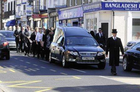 Funeral procession for Mick Hammond