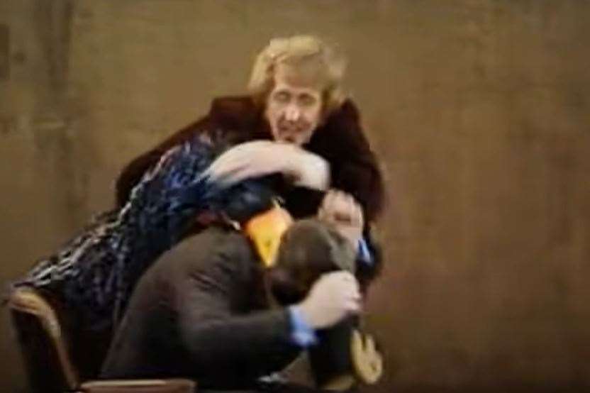 Michael Parkinson met his match when he invited Rod Hull and Emu onto his BBC chat show in 1976