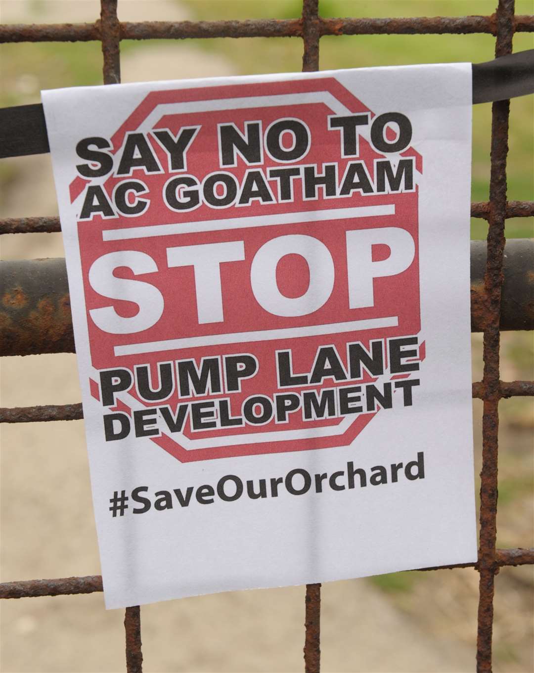 The "Save our Orchards" campaign was set up to stop the development in Pump Lane, Rainham, Picture: Steve Crispe