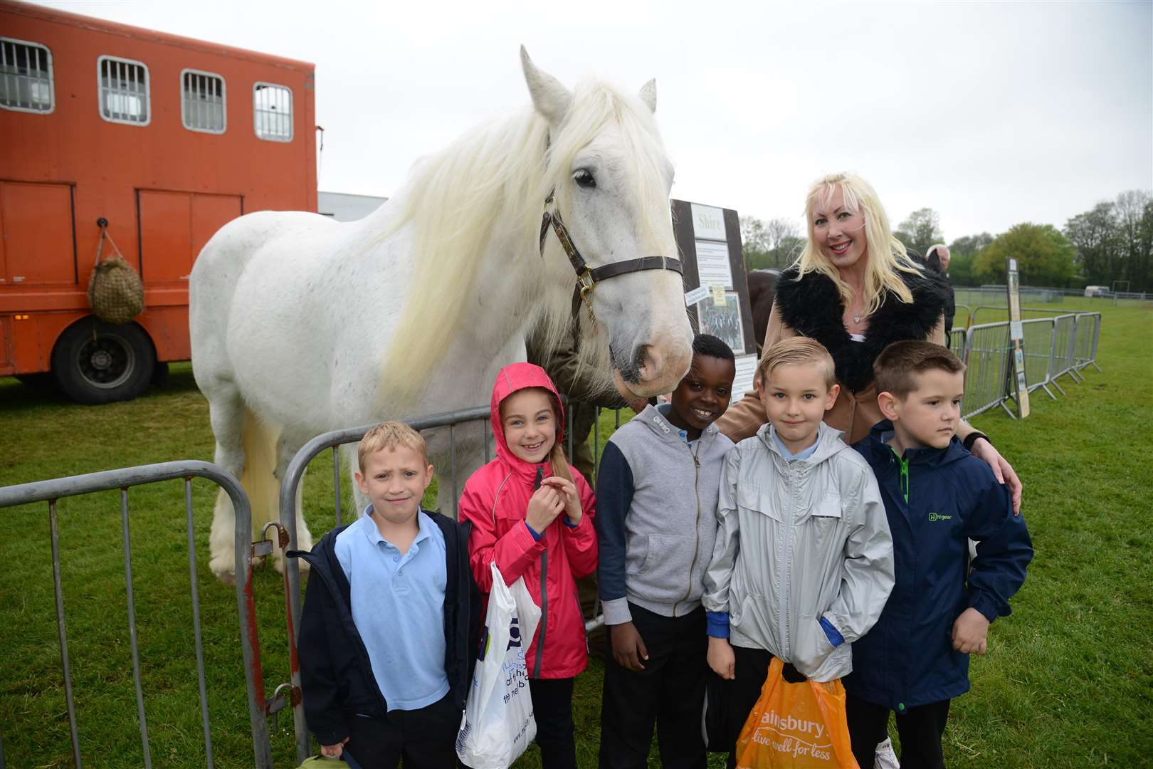 Children visit the Working Horse Trust stand