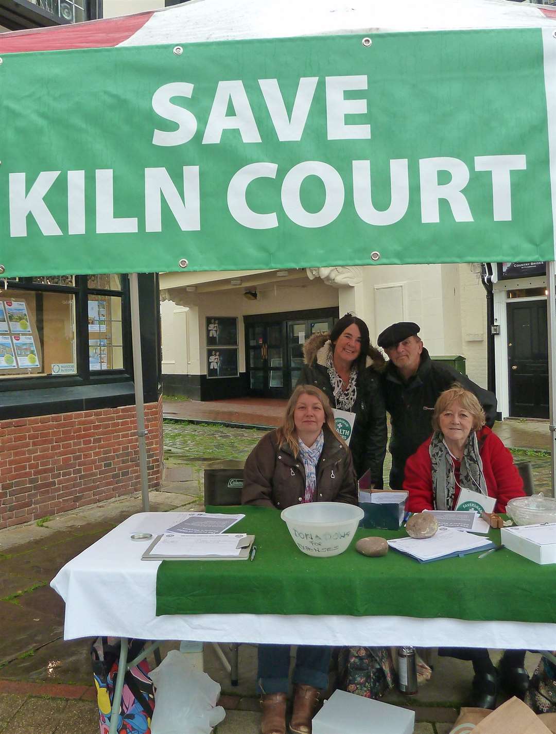 Campaigners in the Market Place in November.