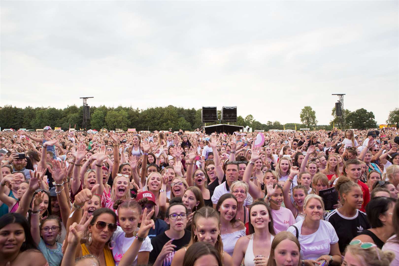 Big crowds - such as this for Little Mix in Detling in 2018 - will inevitably lead to long queues leaving the venue. Picture: Andy Jones