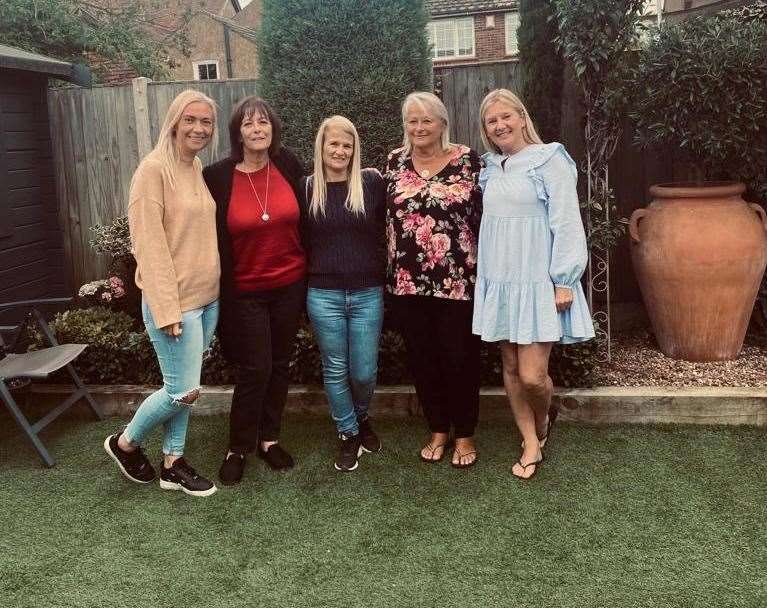 This is the third time she has been diagnosed with caner. From left: Sisters Ayesha, Jacqui, Rechenda, Karyn and Marcia. Picture: Kayleigh Bishop