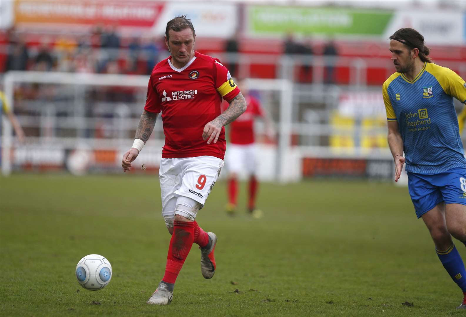 Danny Kedwell on the ball for Ebbsfleet Picture: Andy Jones