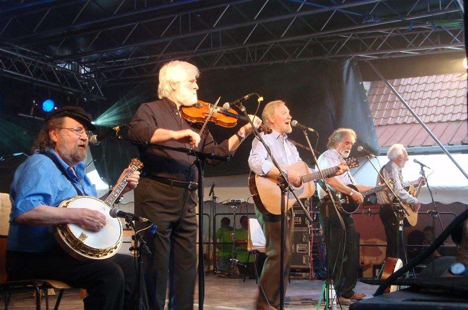 Irish band The Dubliners, who played in Folkestone in 1977