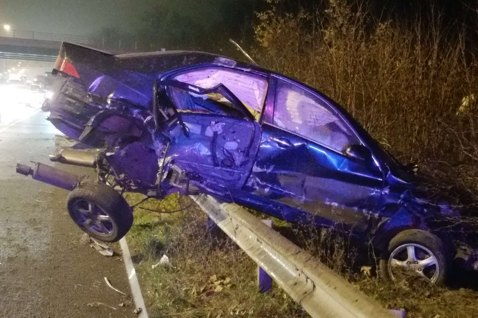 The scene on the A2. Picture courtesy of @kentpoliceroads