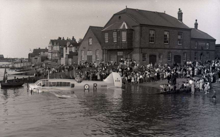 An RAF Anson plane from Manston was forced to ditch into the sea during an experimental flight in 1936 at Whitstable