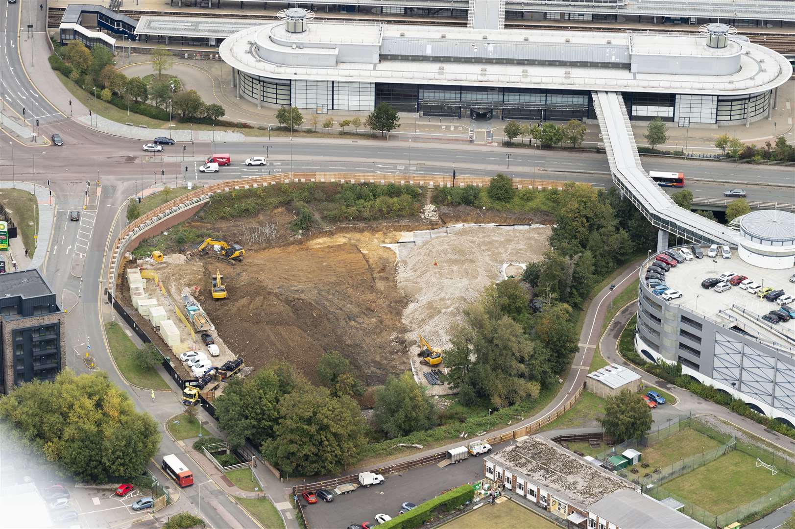 The 'Ashford Shard' site from above. Picture: Ady Kerry / Ashford Borough Council
