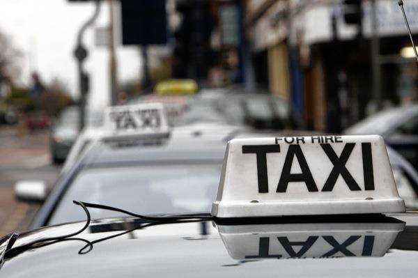 A taxi rank. Stock picture