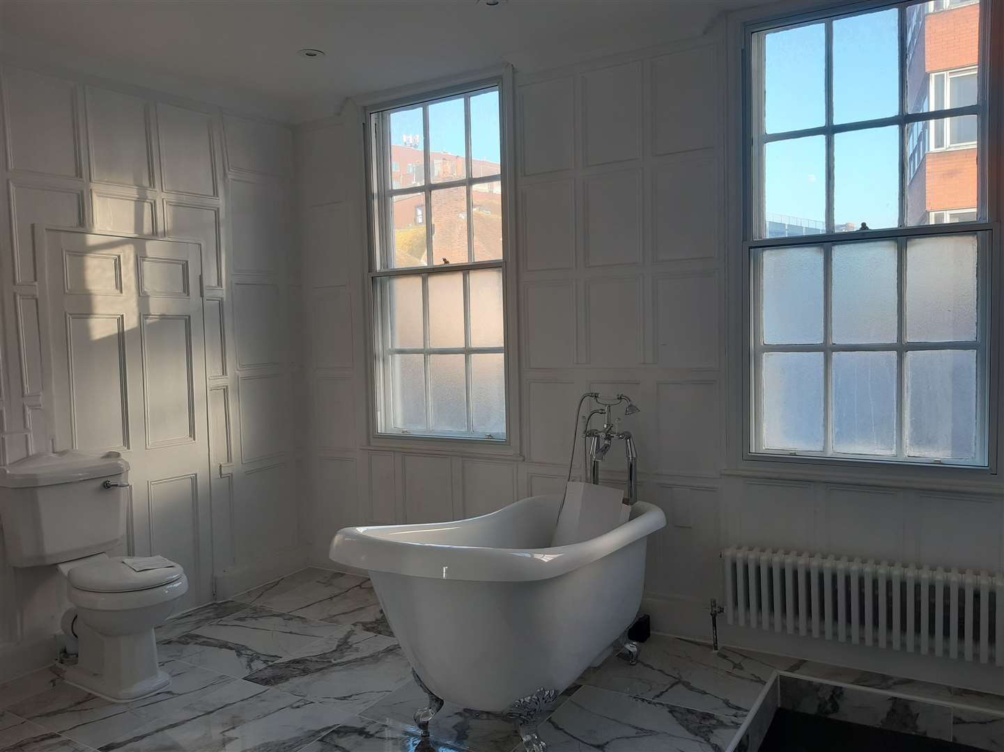 A bathroom in the newly renovated Stone Court House