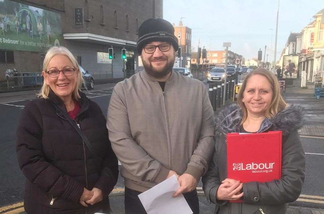 From left, Tracy Coombs, Marian Nestorov and Chrissy Stamp, Labour's candidates for Watling ward