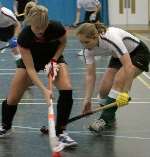 Canterbury's Lucy Barnes, right, in action against Slough. Picture: COLIN SIMPSON