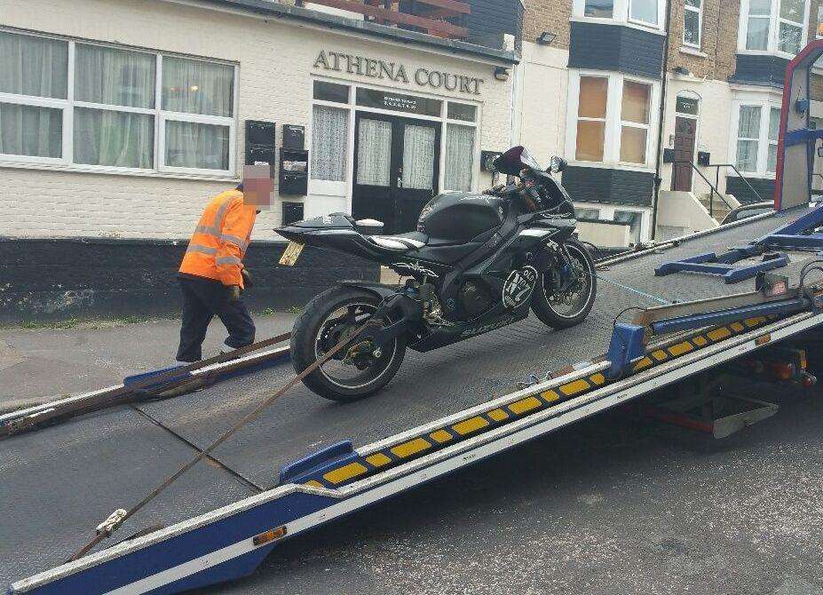 The bike was seized in Margate. Picture: Kent Police (2554837)