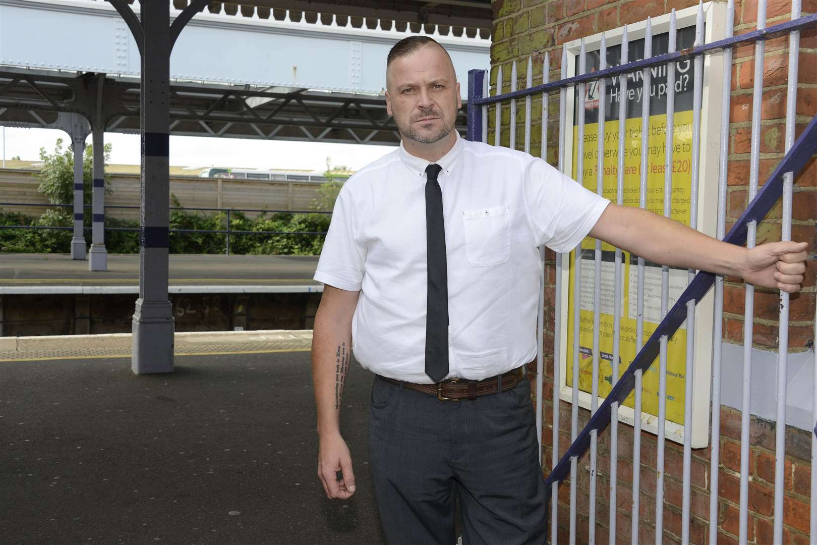 Taxi driver Adrian Yeatman talked a man off the tracks at Herne Bay station