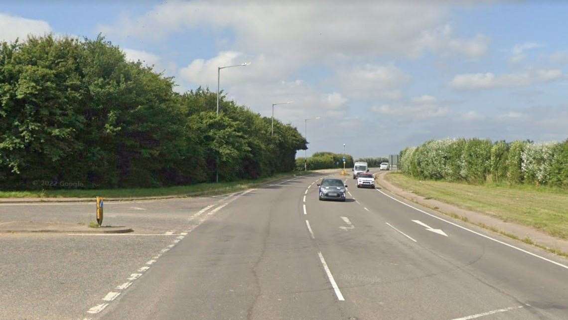 The incident happened on the A257 Ash Bypass, between Wingham and Sandwich. Picture: Google