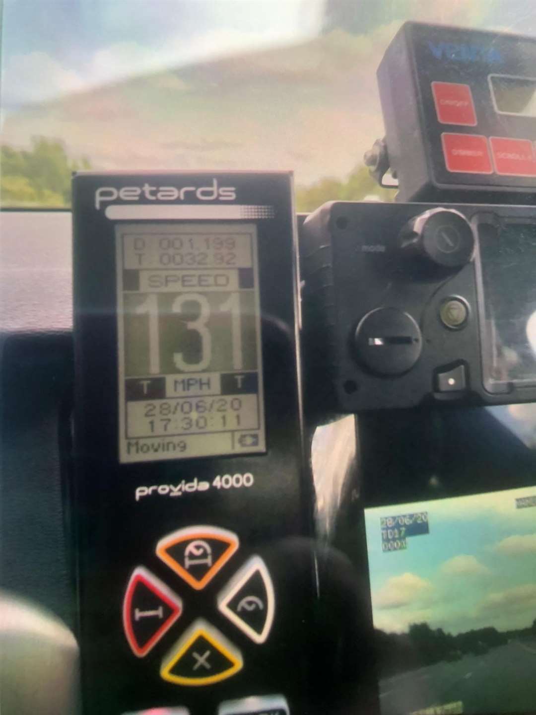 A driver is facing a ban after being clocked at 131mph. Photo: Kent Police RPU