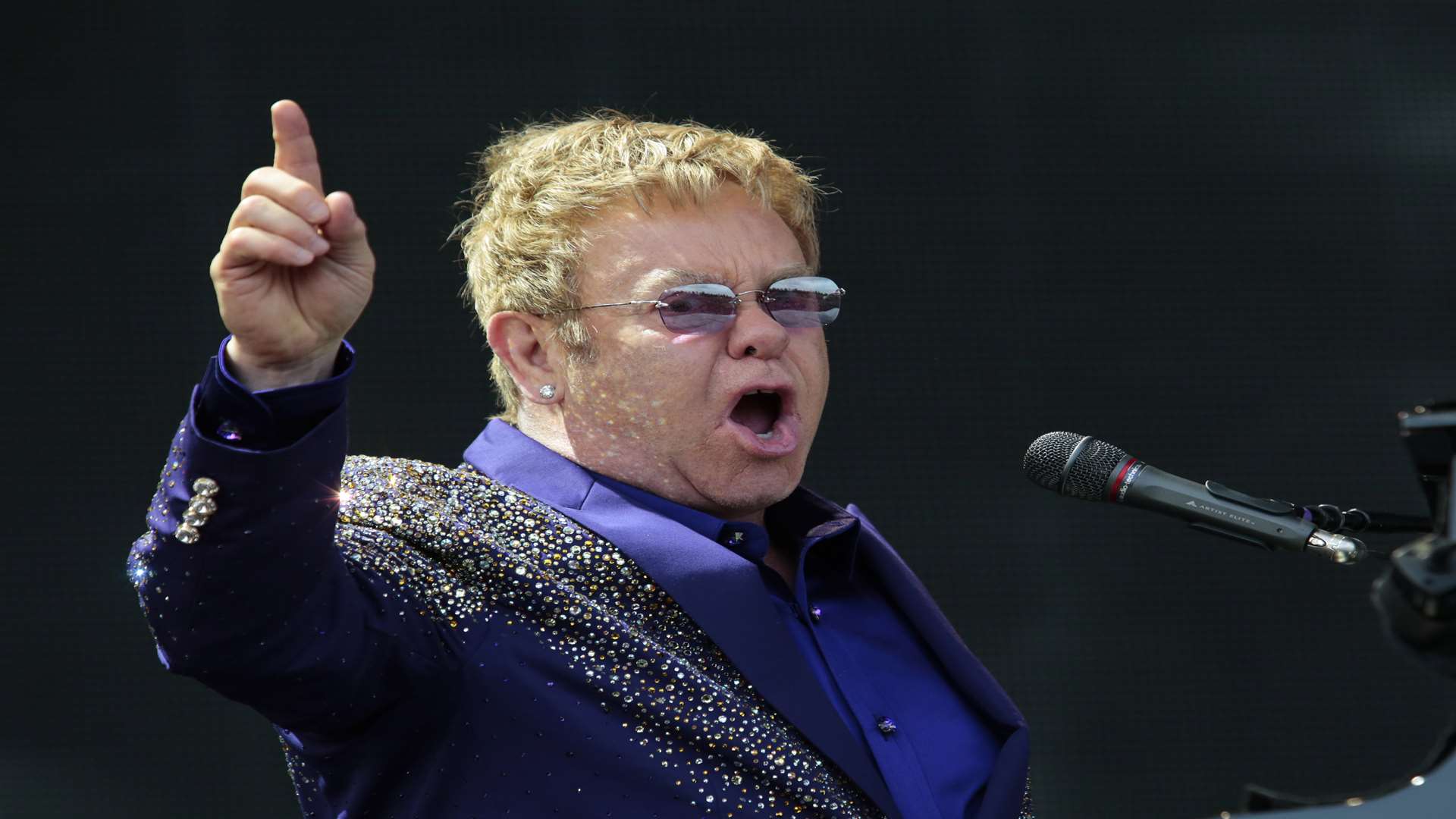 Elton on stage. Picture: Martin Apps