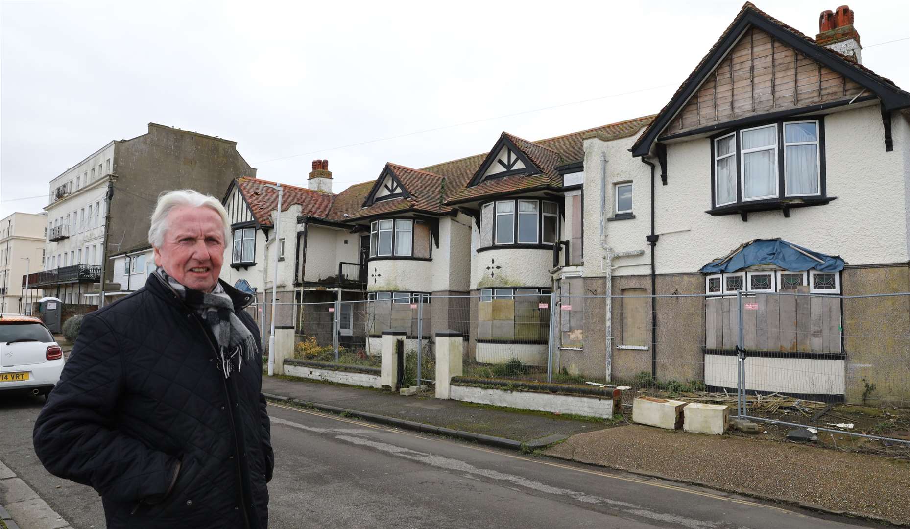 Hubert Whyte is among those angry about plans for more homes on the old St Benedict’s residential home site