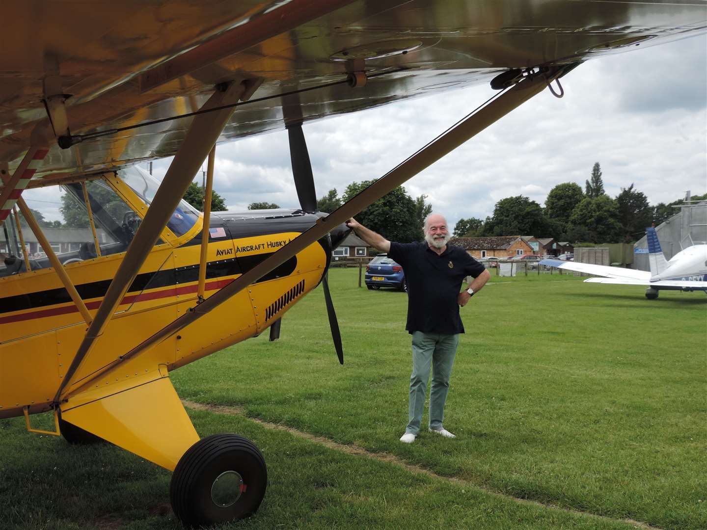 Ron Armitage with his bush aircraft