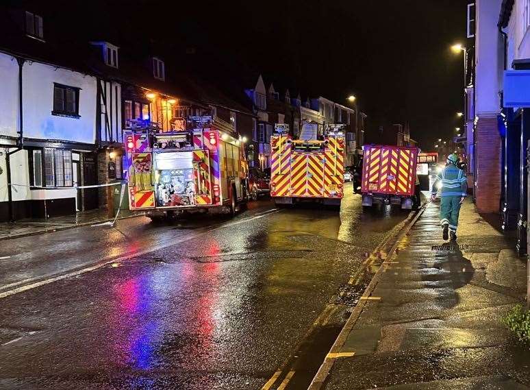Emergency crews at the scene in St Dunstan's Street, Canterbury (60720072)