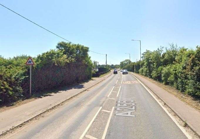 The horse rider warning sign in Dane Court Road, Broadstairs, about 170 yards before the crossing with Shallows Road. Picture: Google Street View