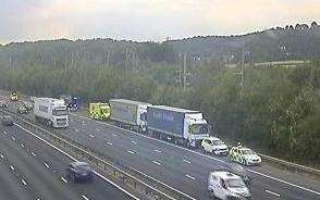 The scene of the crash. Pictures: Highways England
