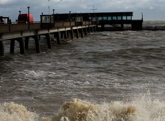 A man was rescued from the water by Deal Pier