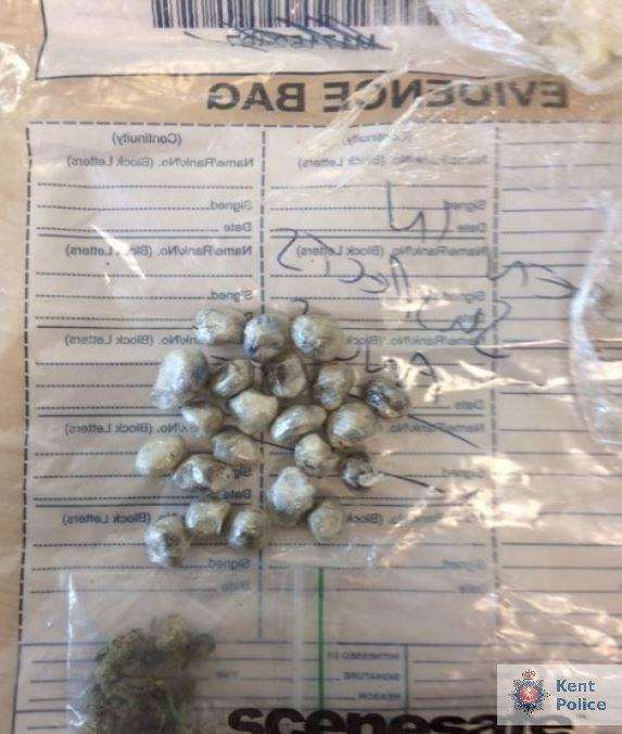 Drugs found on Edeki and Adetunji. Picture: Kent Police
