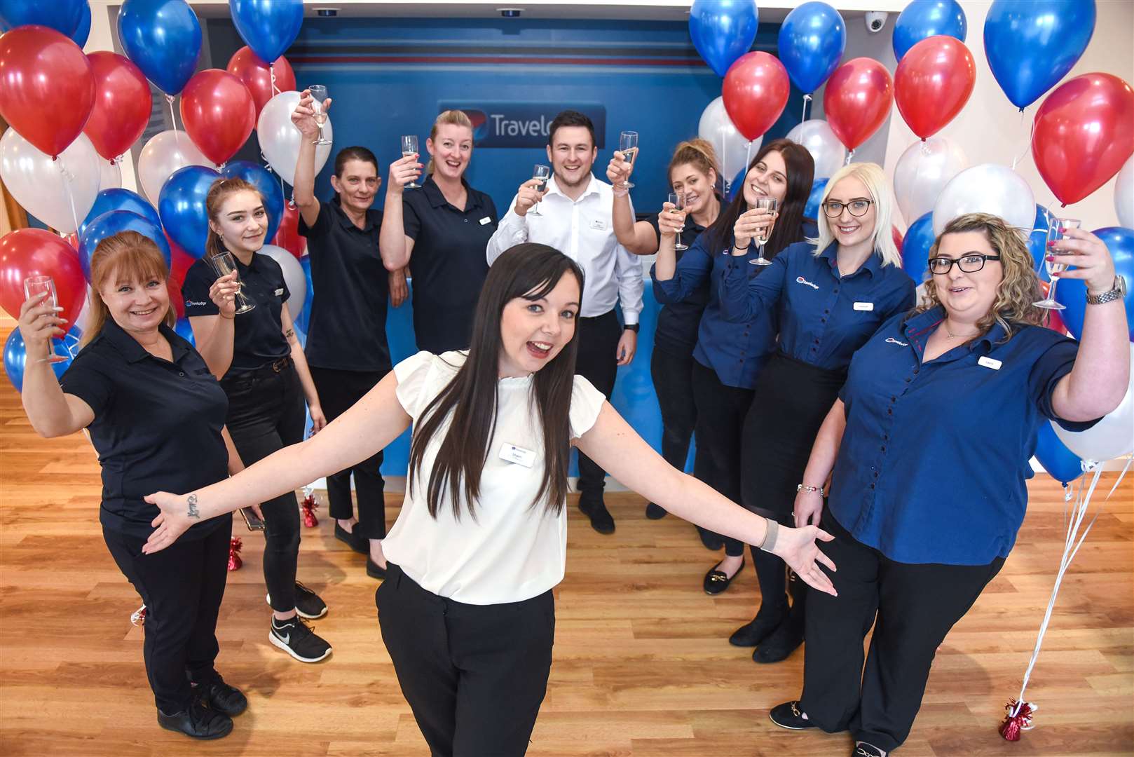 Manager Sharn Urand and her team at Rochester Travelodge. Picture: Emma Sheppard