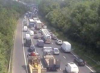 Traffic on the M2 Picture: Highways England (47950570)