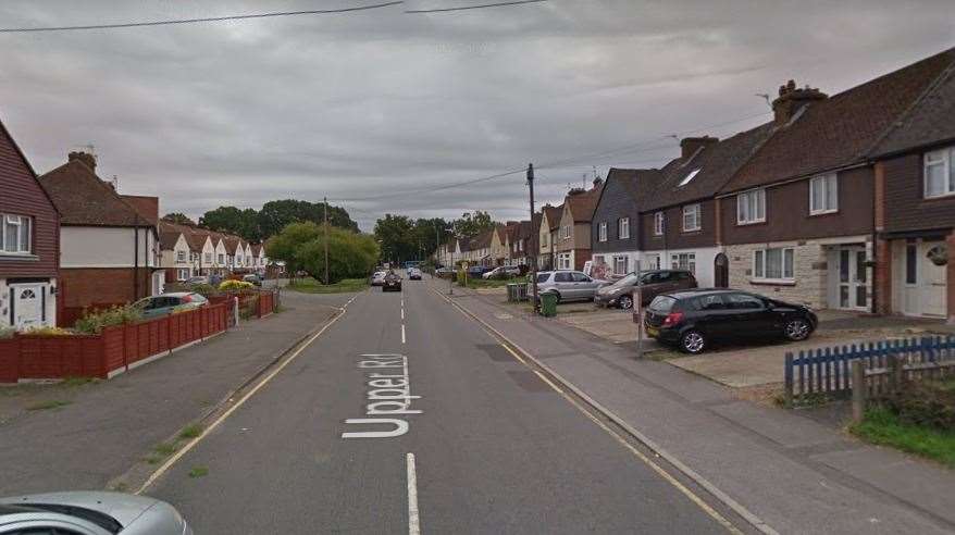Upper Road, Maidstone, where police were called to this morning. Picture: Google