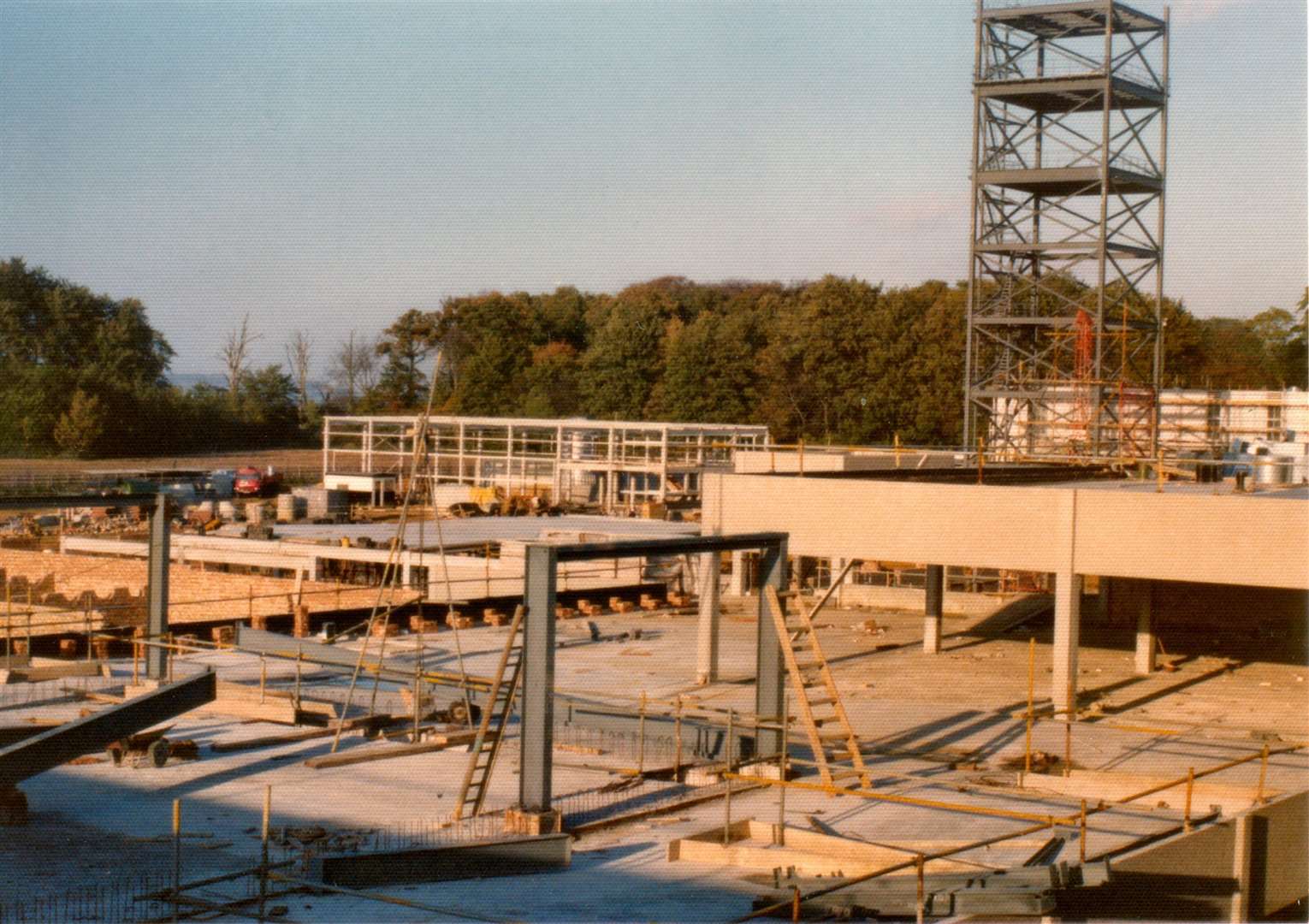 The main hospital under construction looking towards the water tower in 1977. Picture: Steve Salter