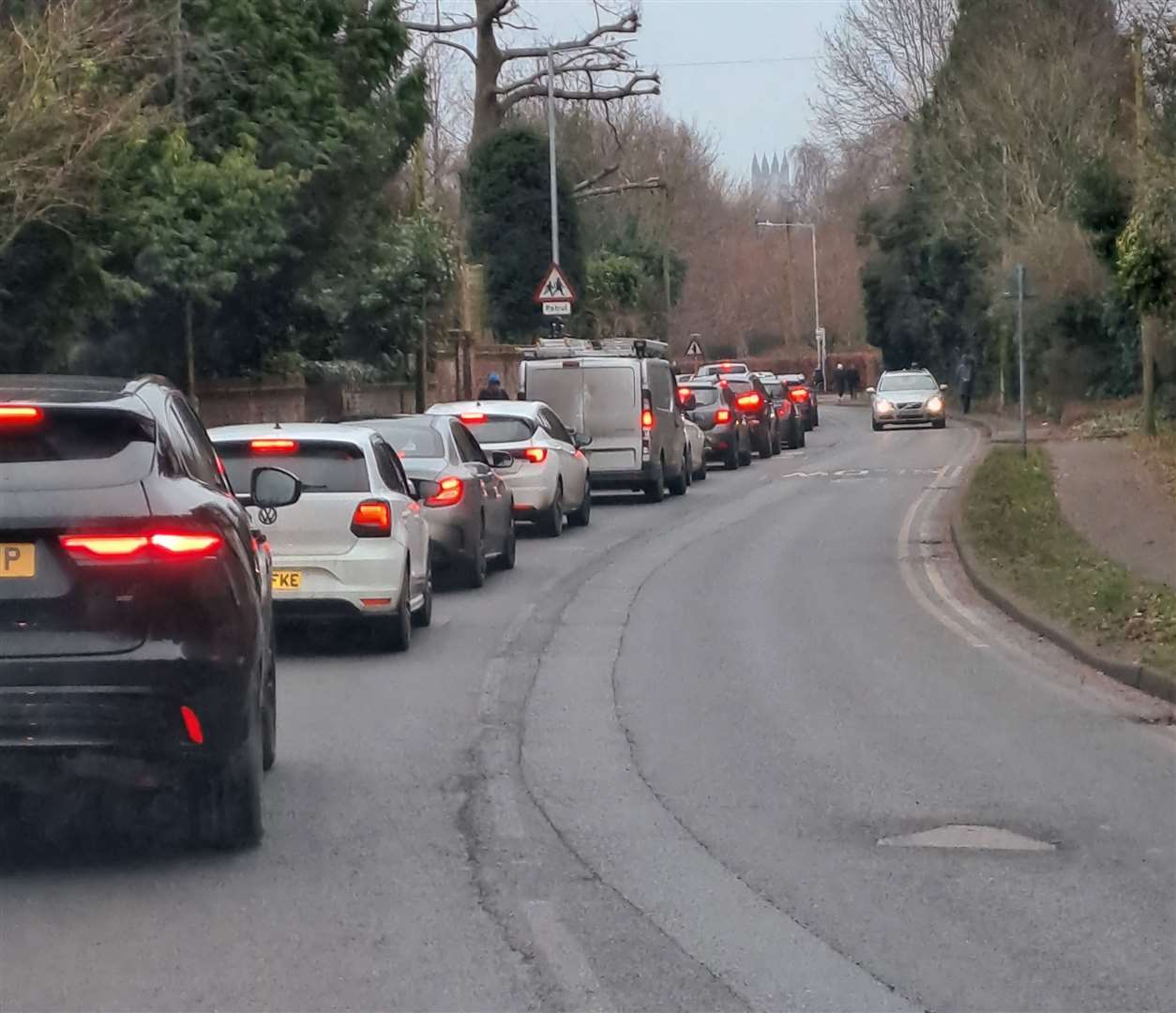 The queues stretched as far back as Hackington Road in Tyler Hill, Canterbury
