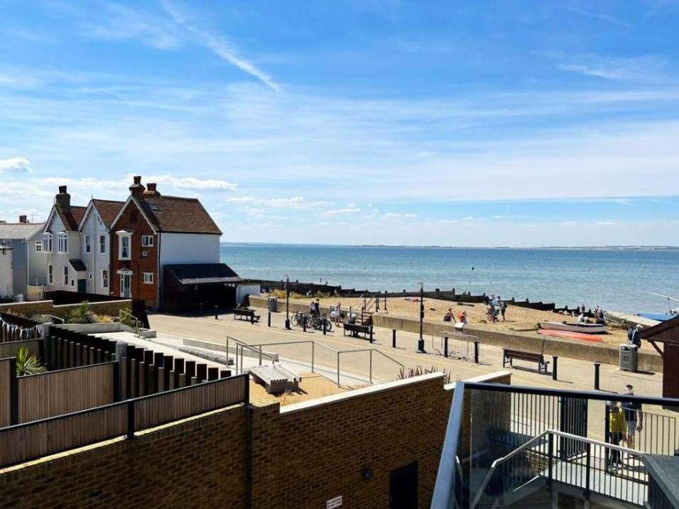 The view from one of the holiday cottages on Whitstable seafront. Picture: Christie & Co