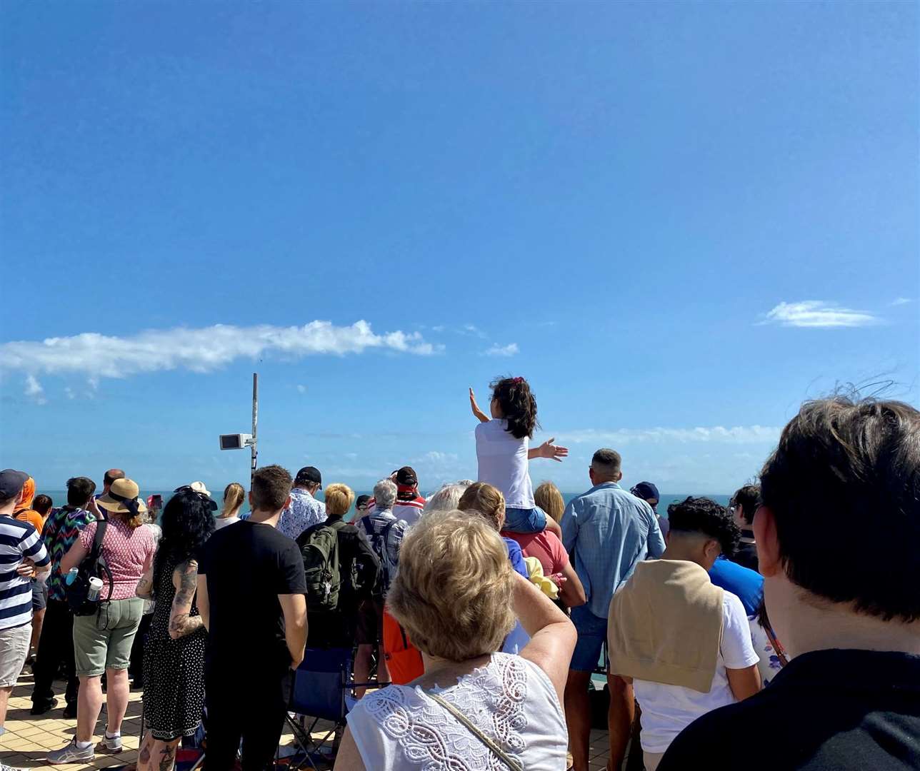Thousands of people came to the seafront to watch the airshow in Folkestone. Picture: Folkestone and Hythe District Council