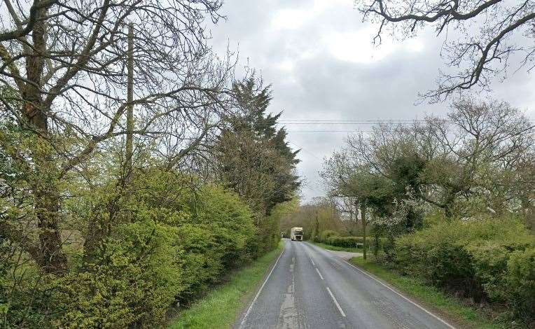 The incident happened alon the A262 Biddenden Road. Photo: Google (56104916)