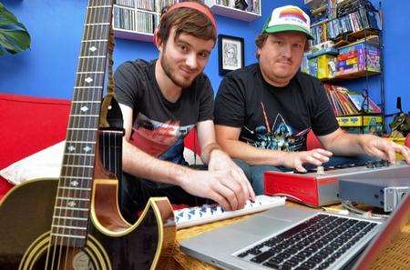 Jody Bodiam (right) and Kyle Barton are hoping to bring Sheppey musicians together to produce an album in aid of the Oliver Smith Appeal