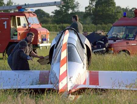 The stricken aircraft. Pictures courtesy Keith Butler